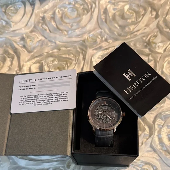 Heritor Men's Gold and Gray Watch